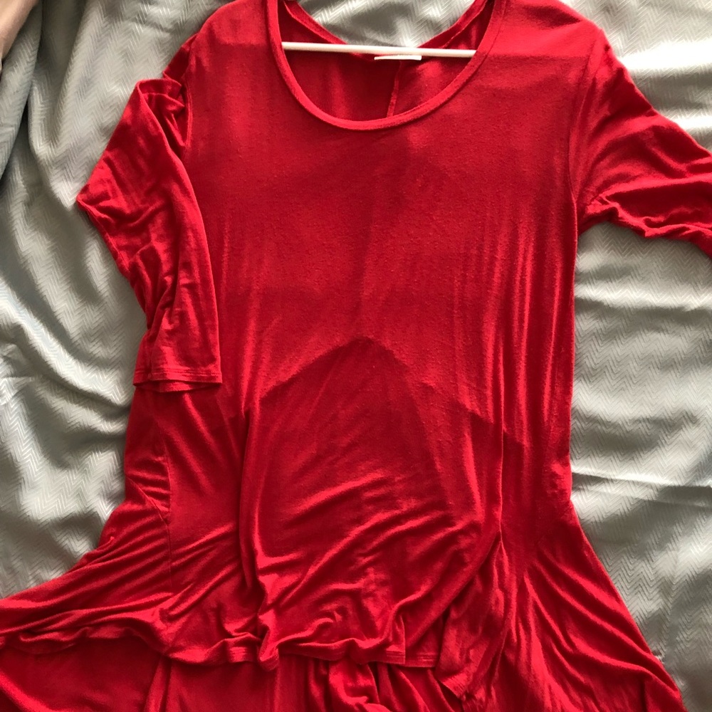 Coral 3/4 sleeve tunic